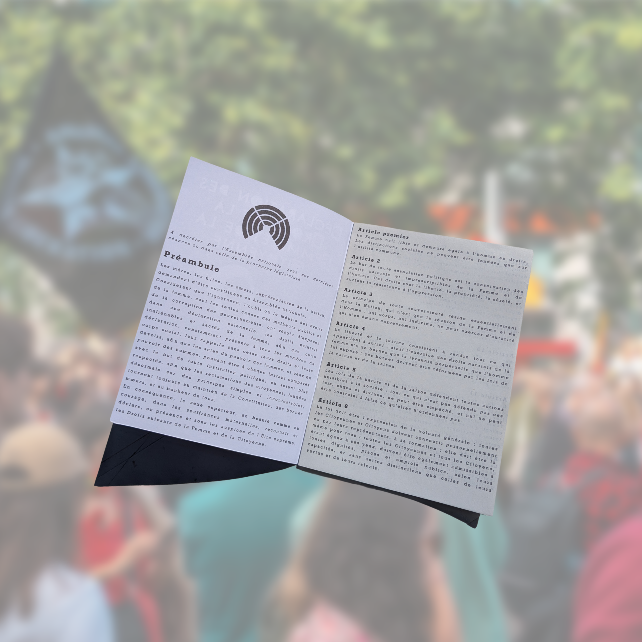 Zine Déclaration des Droits de la Femme et de la Citoyenne, Olympe de Gouges – Image 2